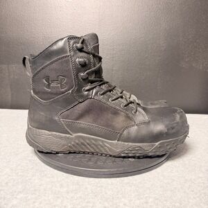 Under Armour Stellar Tactical Boots Mens Black Leather Nylon Work Boots 1268951